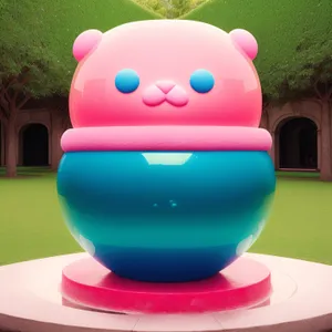 Pink Piggy Bank with Confectionery Riches