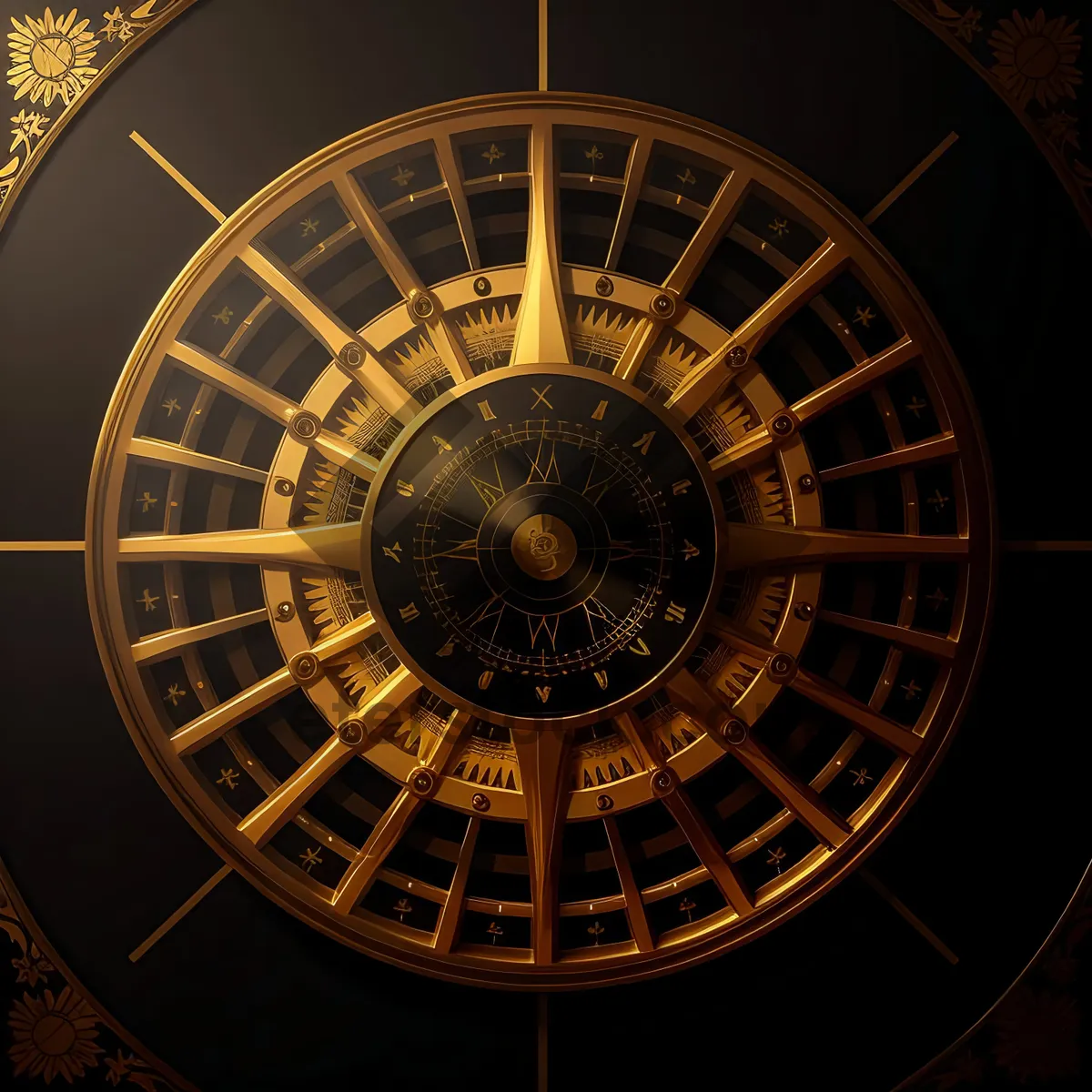 Picture of Vintage Roulette Wheel with Clock-Inspired Design