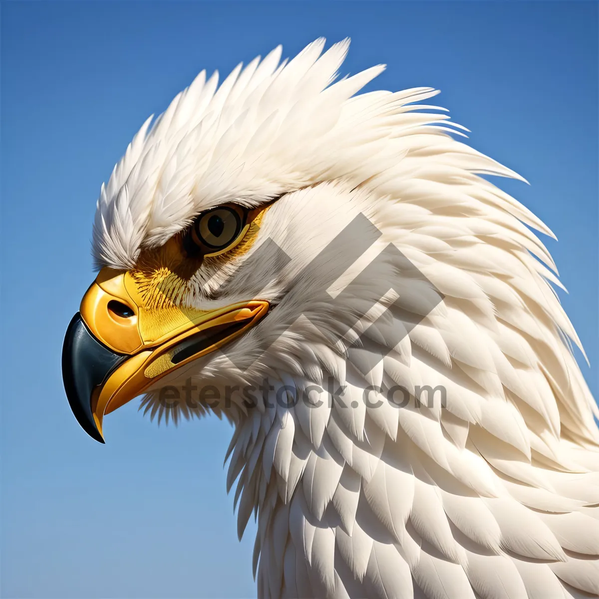 Picture of Bald Eagle - Majestic Bird with Piercing Gaze