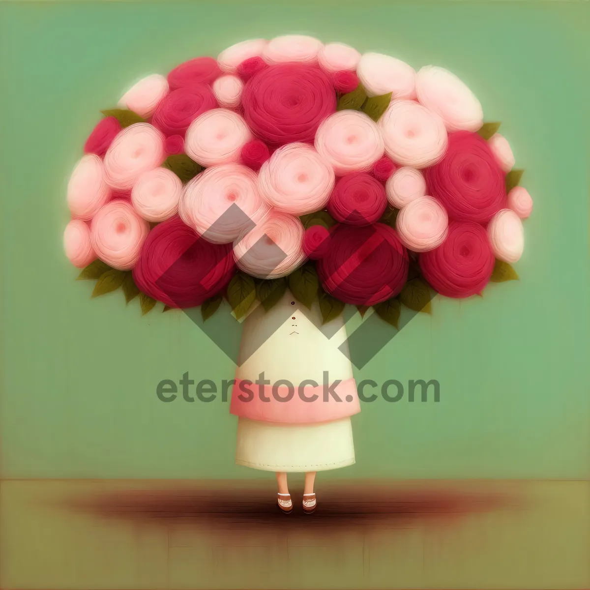 Picture of Pink Rose Bouquet - Romantic Floral Wedding Gift