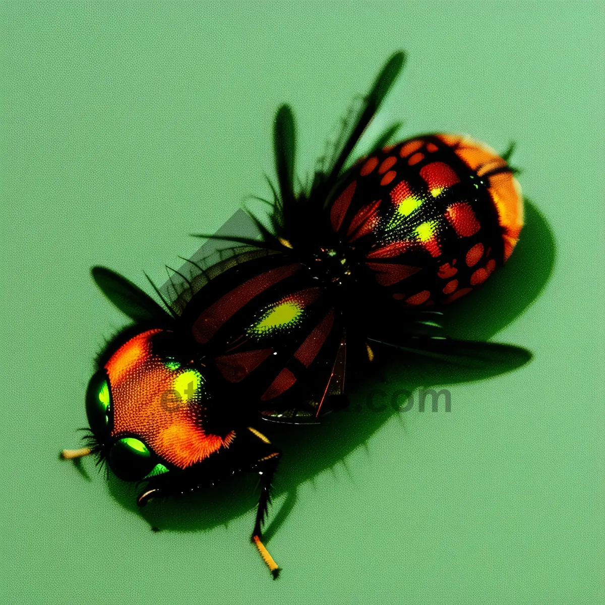 Picture of Colorful Ladybug on Leaf