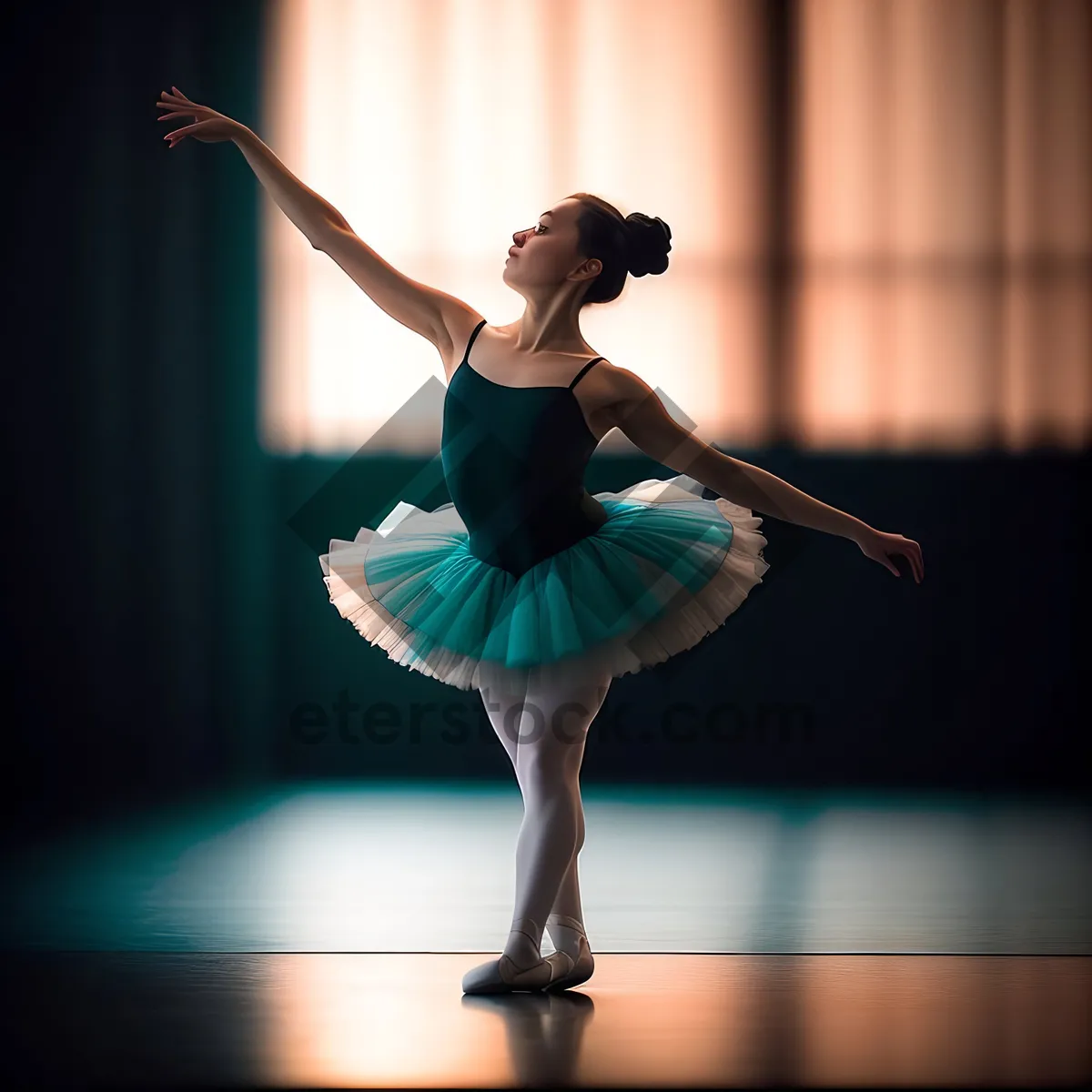 Picture of Graceful Ballerina in Elegant Dance Pose