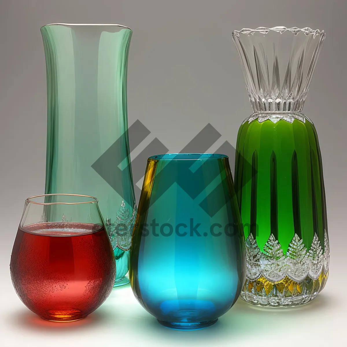 Picture of Sparkling Celebration: Elegant Wine Glass Arrangement