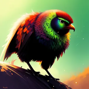 Colorful Macaw: Vibrant Tropical Bird with Majestic Plumage