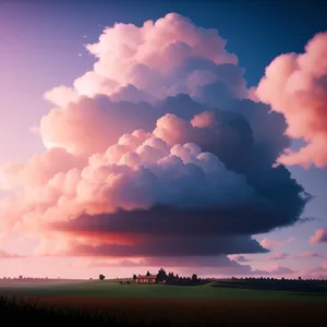 Vibrant Skyline: Captivating Blend of Sun and Clouds