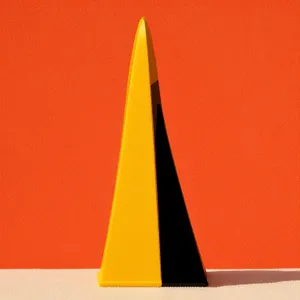Symbolic Candle and Cone Sign Icon.