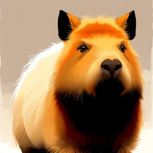 Fluffy Guinea Pig Close-Up Portrait