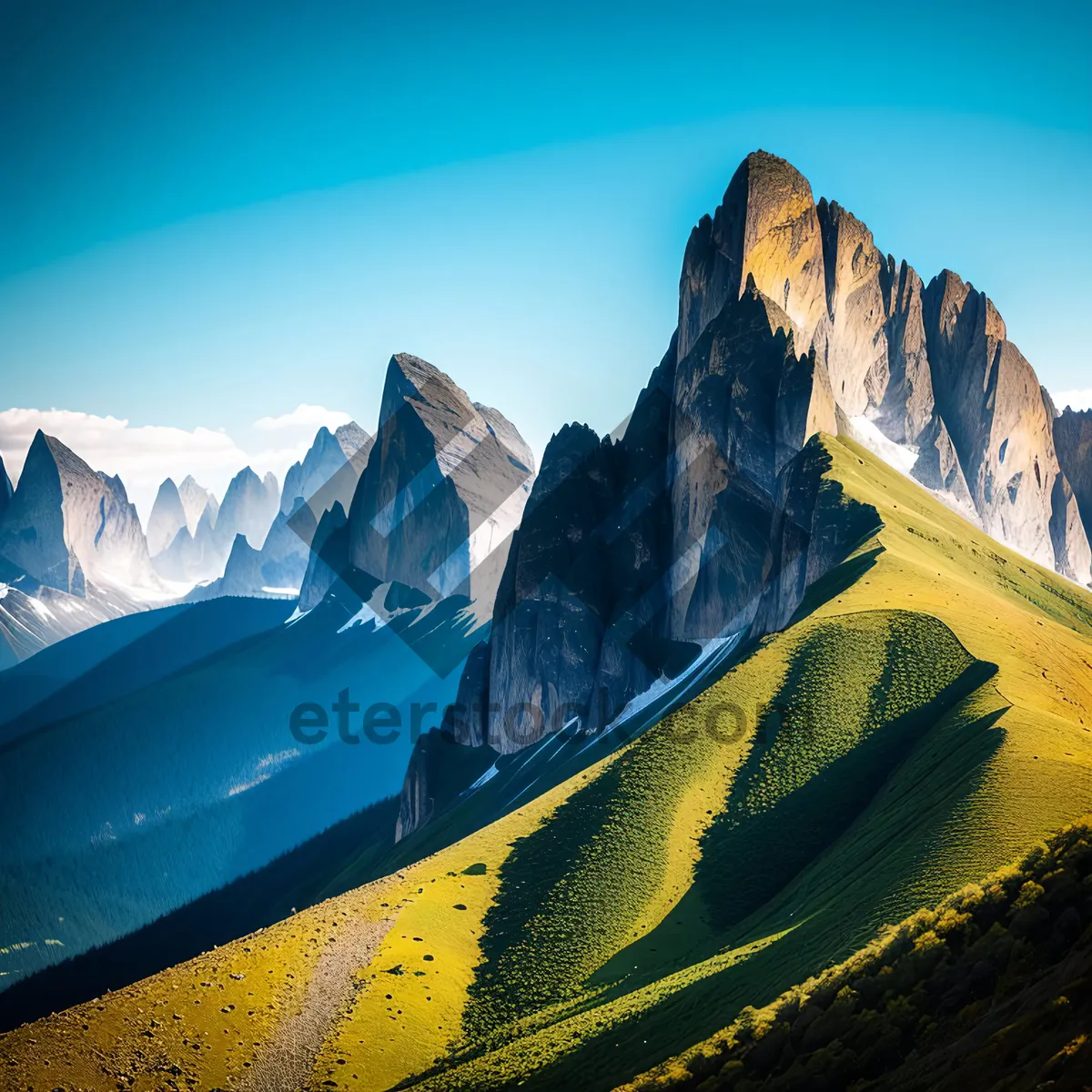 Picture of Snow-capped Majesty: Glacier Peak in Majestic Mountain Range