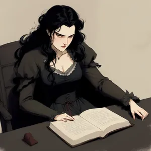 Professional businesswoman working on laptop in office.