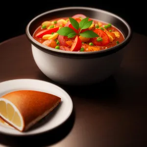 Delicious Tomato Soup in Soup Bowl