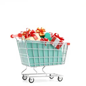 3D shopping cart symbol for e-commerce store