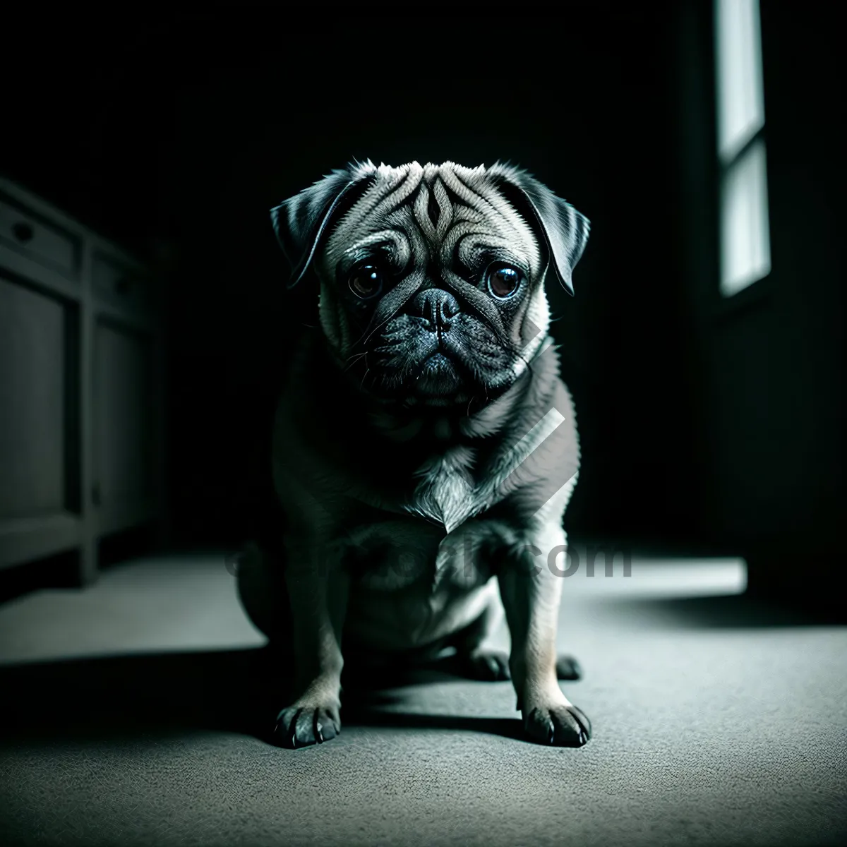 Picture of Wrinkly Bulldog Puppy - Cute and Adorable Pet