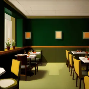 Modern restaurant interior design with stylish furniture