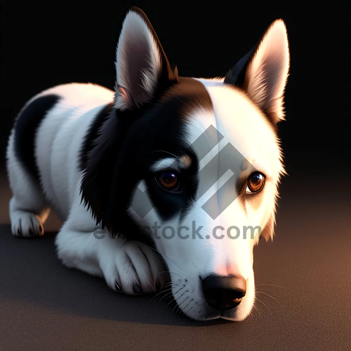 Picture of Adorable Border Collie Shepherd Dog Portrait