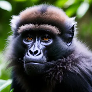 Playful Wild Baby Monkey on Tree Branch