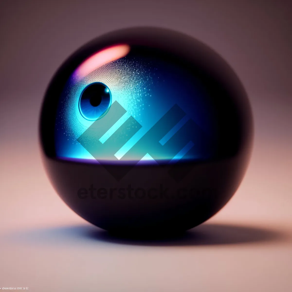 Picture of Shiny Glass Sphere with 3D Design