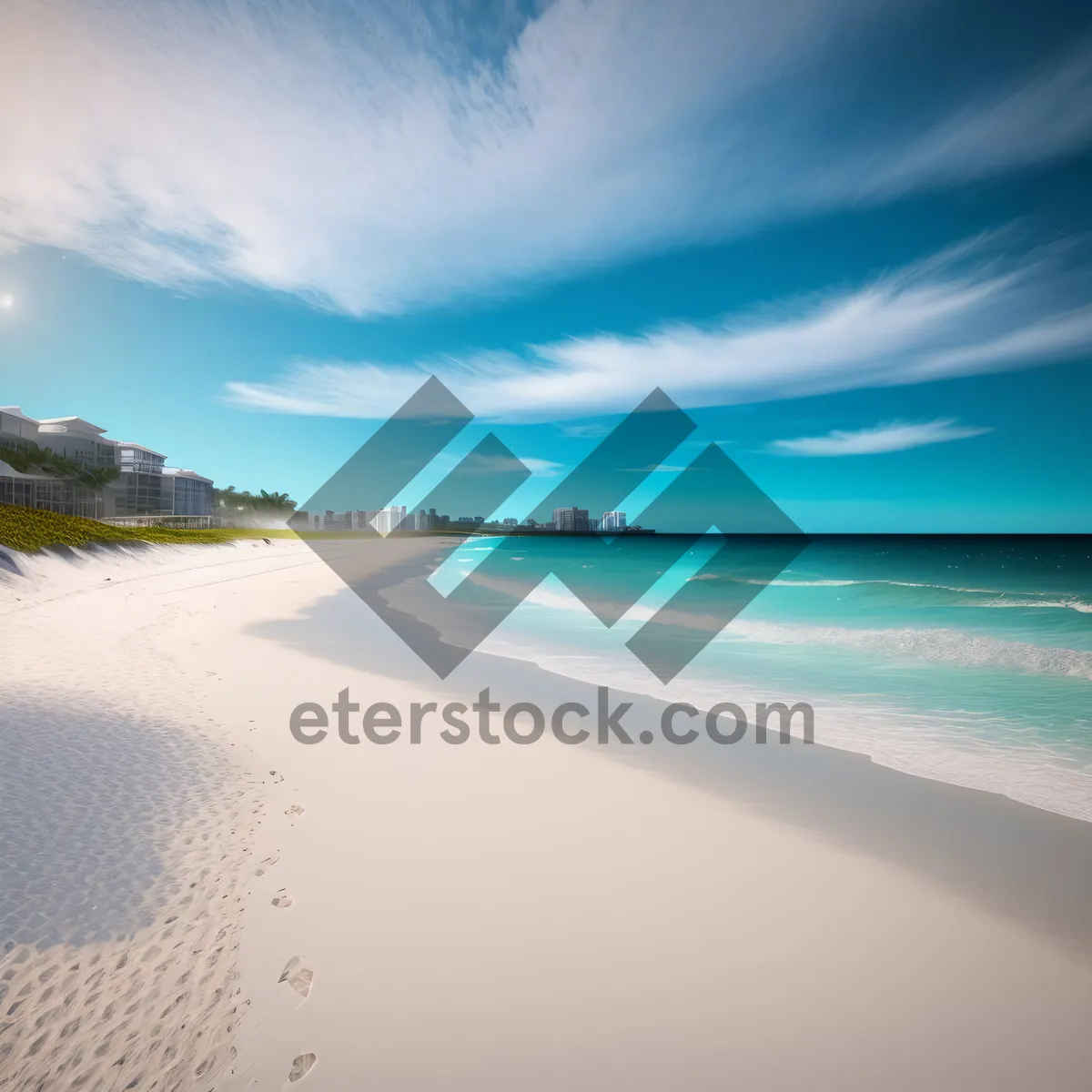 Picture of Tranquil Seascape with Sandy Shoreline