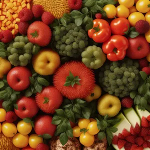 Fresh and Healthy Fruit and Vegetable Market Selection