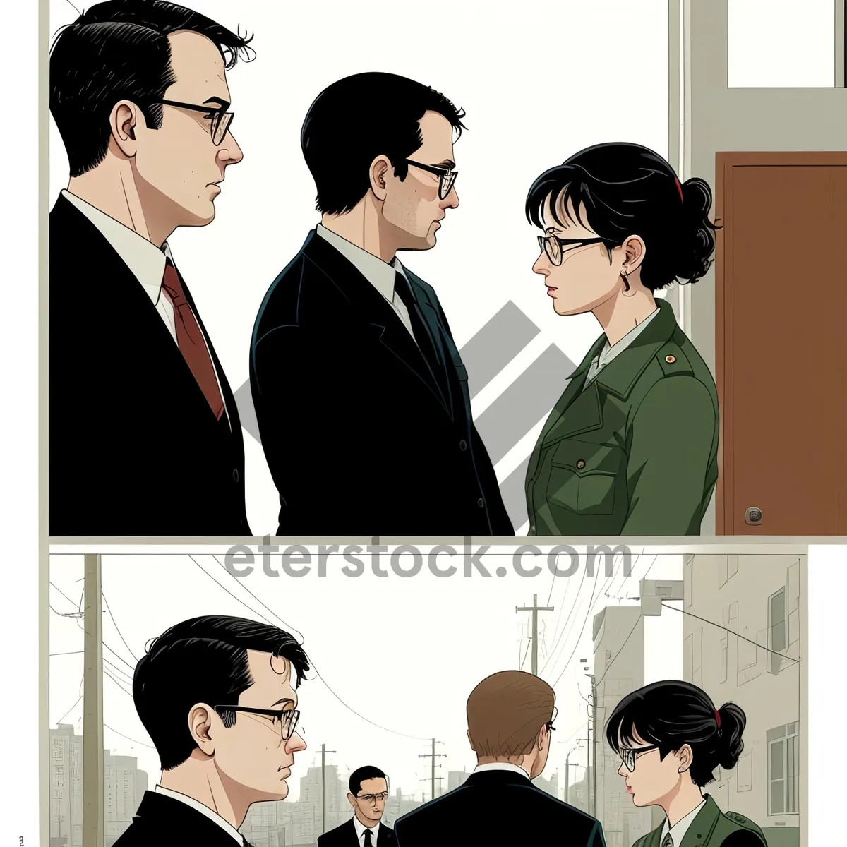 Picture of Successful Business Team Meeting in Office with Manager