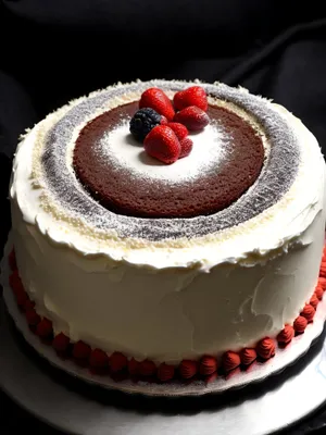 Delicious Berry Cupcake with Raspberry Trifle