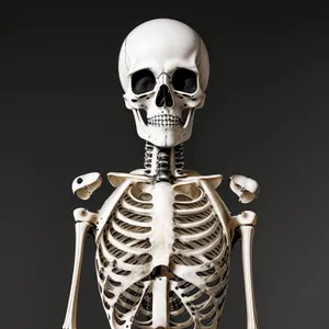 Spooky 3D Skeleton Bust Sculpture