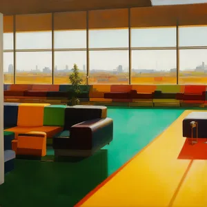 Modern, cozy classroom with stylish furniture