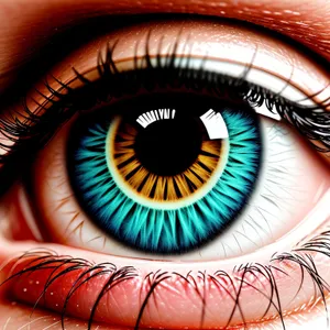 The captivating gaze of a human eye