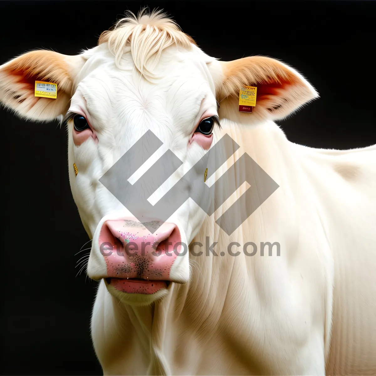 Picture of Rural Cattle Grazing in Lush Green Pasture