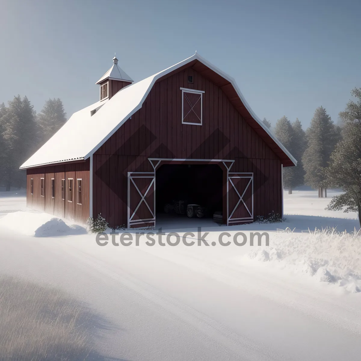 Picture of Snowy Mountain Barn