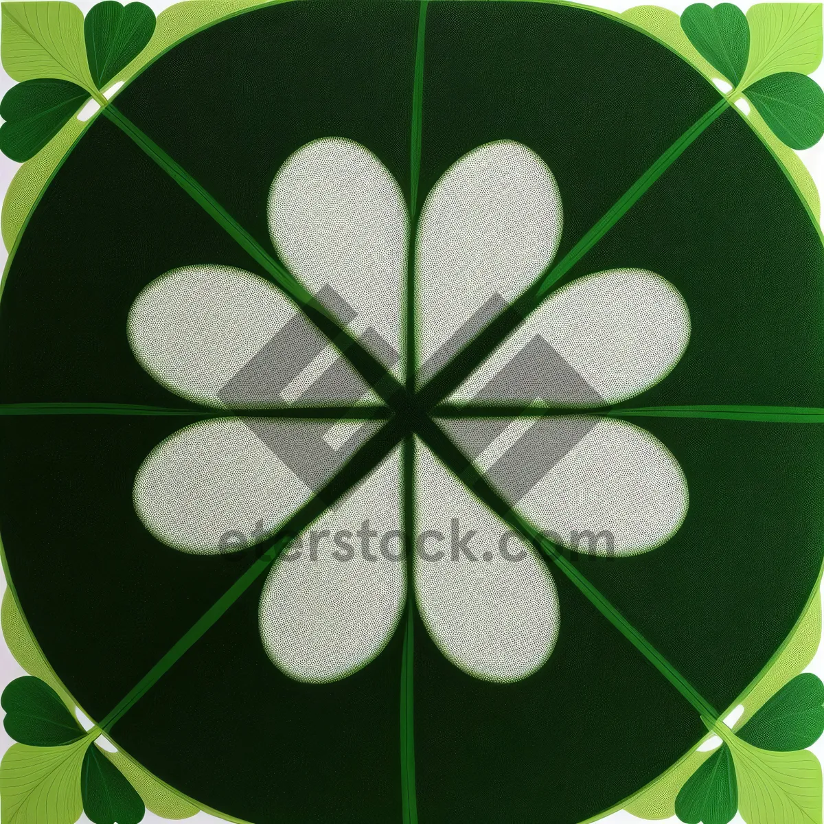 Picture of Decorative Clover Pattern: Fresh and Vibrant Spring Leaf Design