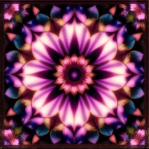 Vibrant Lilac Graphic Kaleidoscope - Abstract Fractal Glow