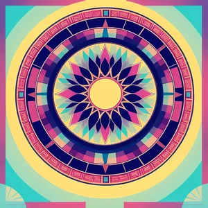 Hippie Circle Reformer Graphic Art - A Groovy Design