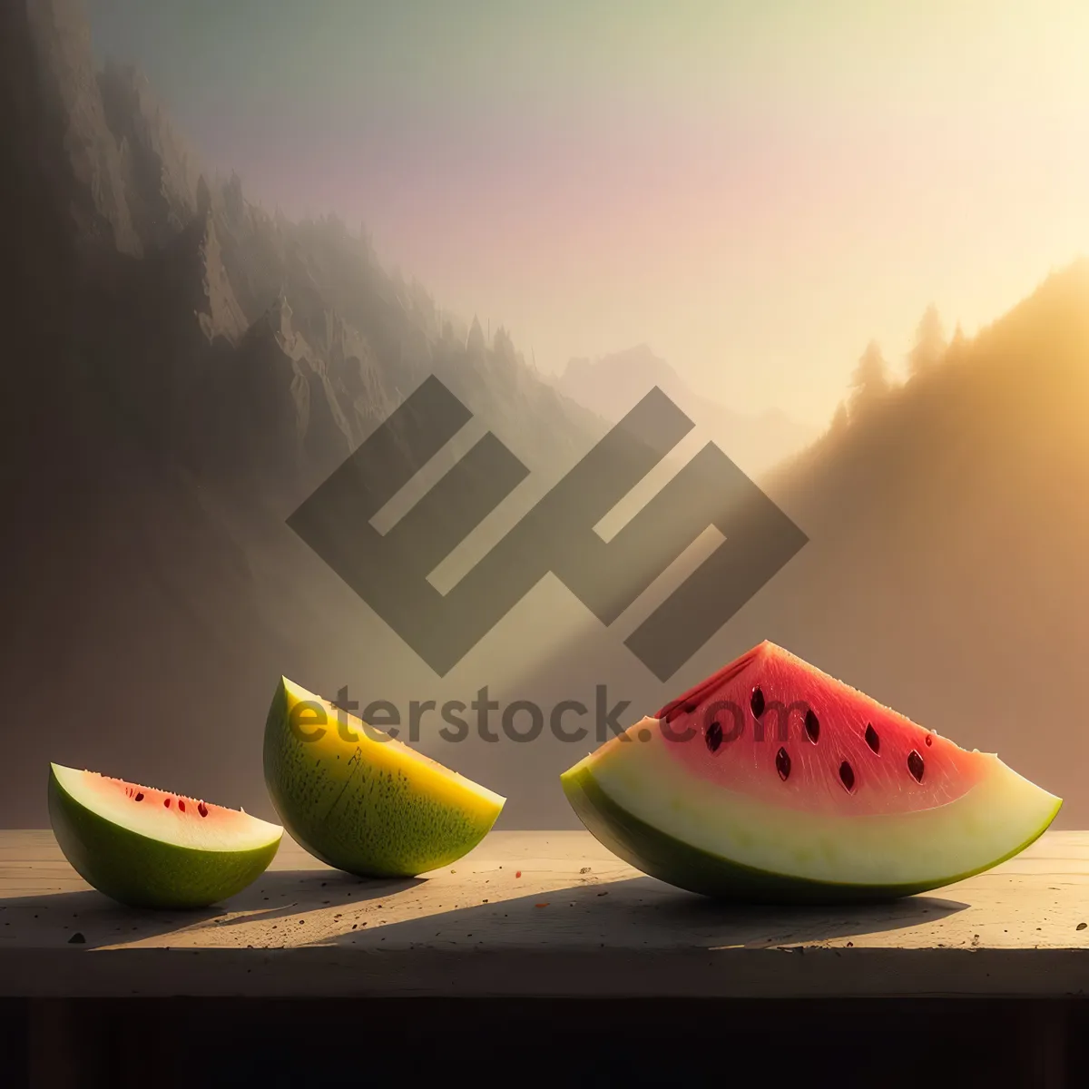 Picture of Fresh Fruit Breakfast on Plate