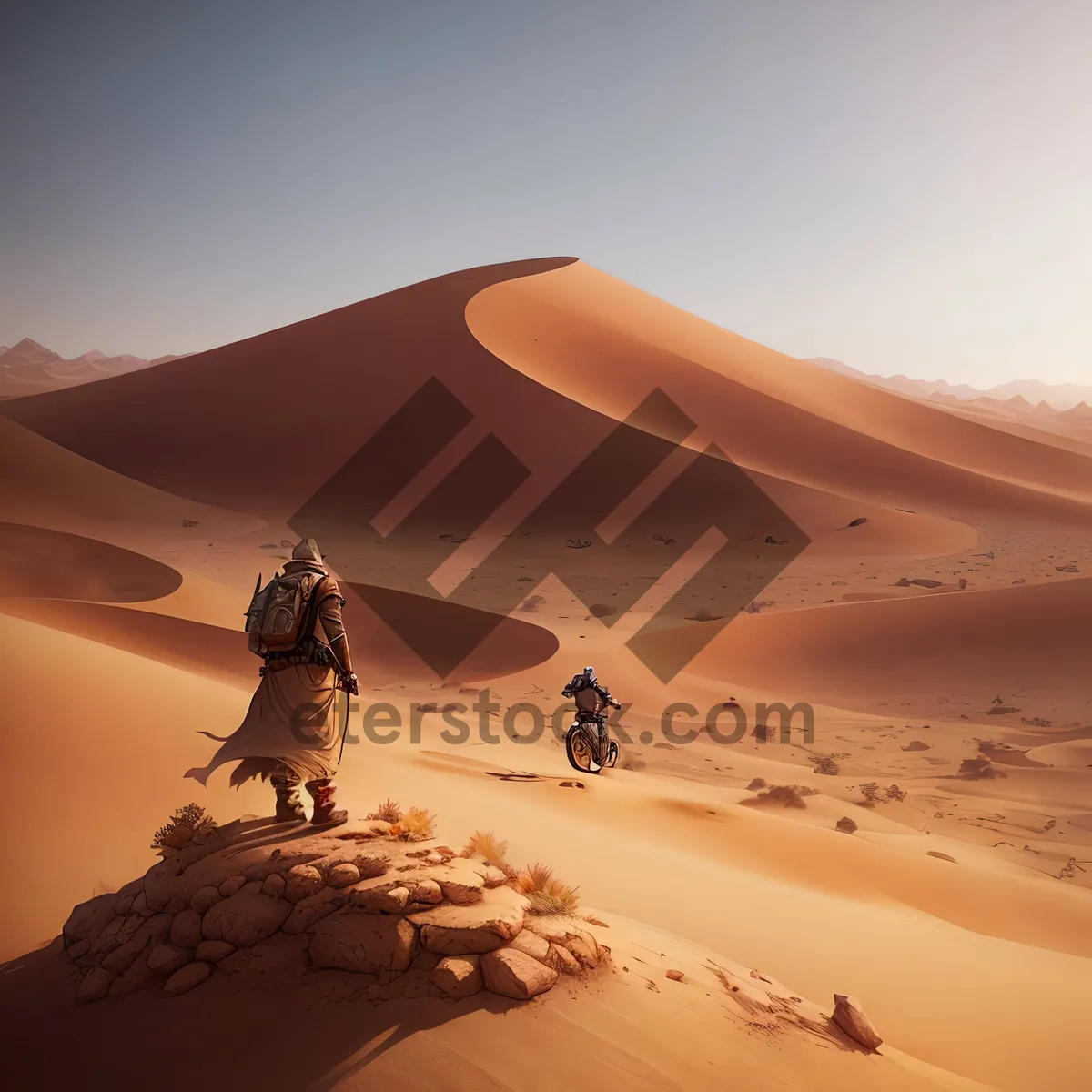 Picture of Vast Sand Dunes in Moroccan Desert