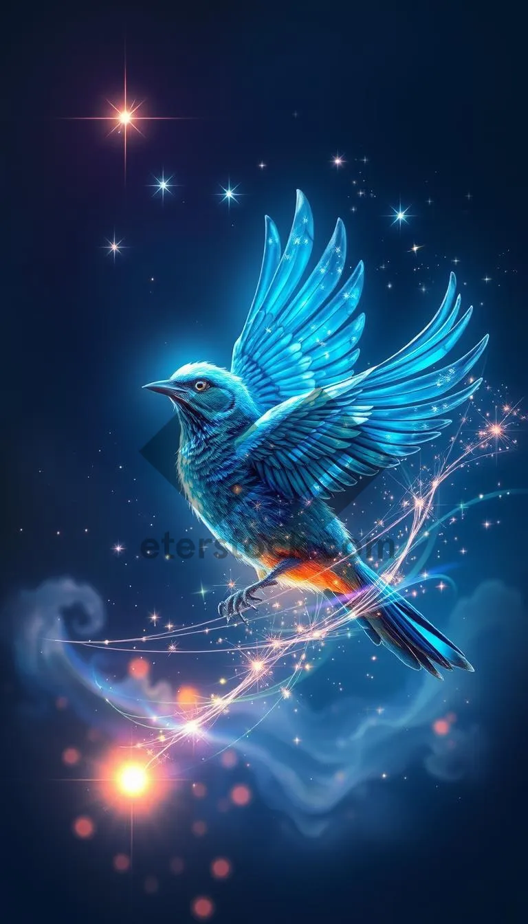 Picture of Magical Winter Night Sky Celebration Wallpaper