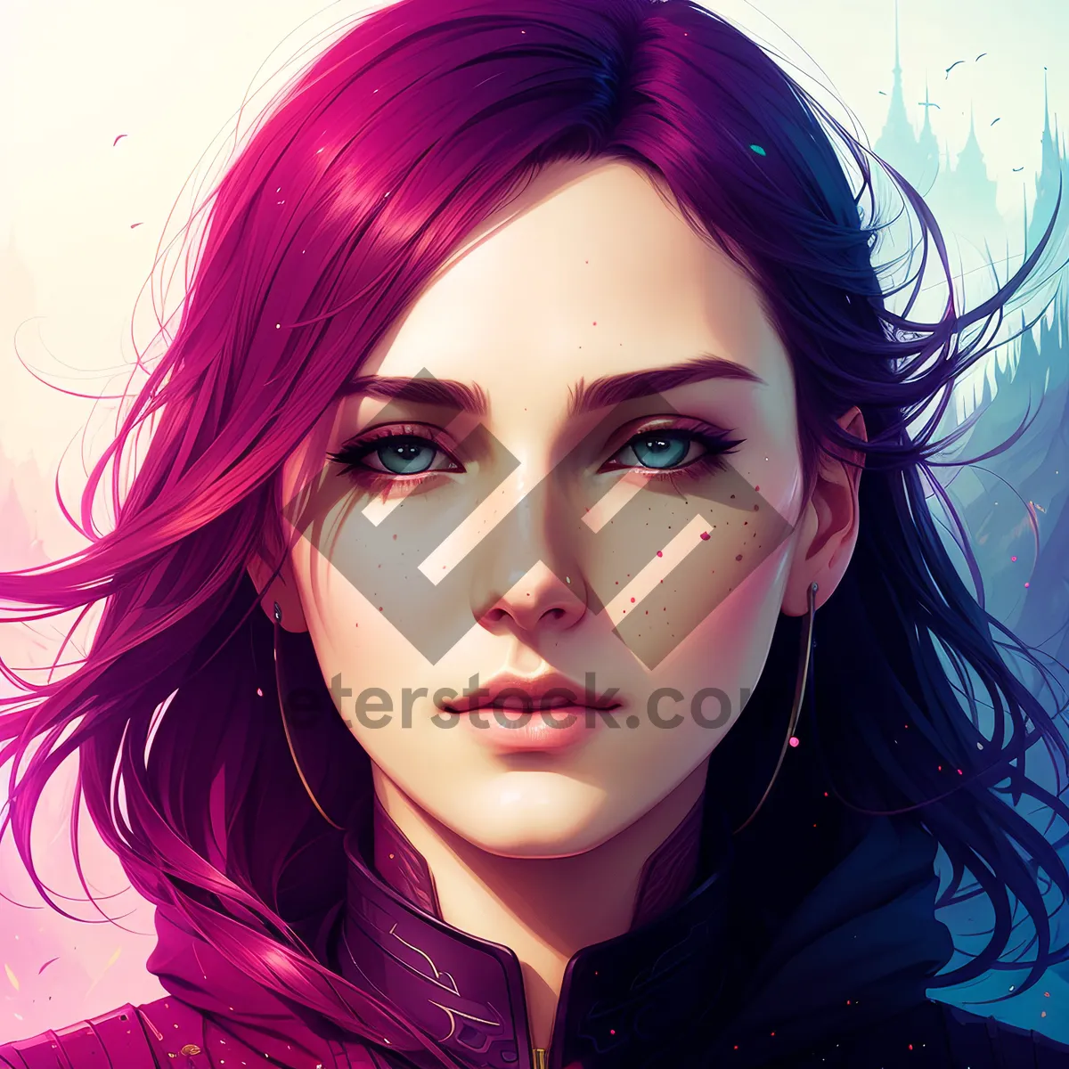 Picture of Captivating Brunette with Seductive Gaze