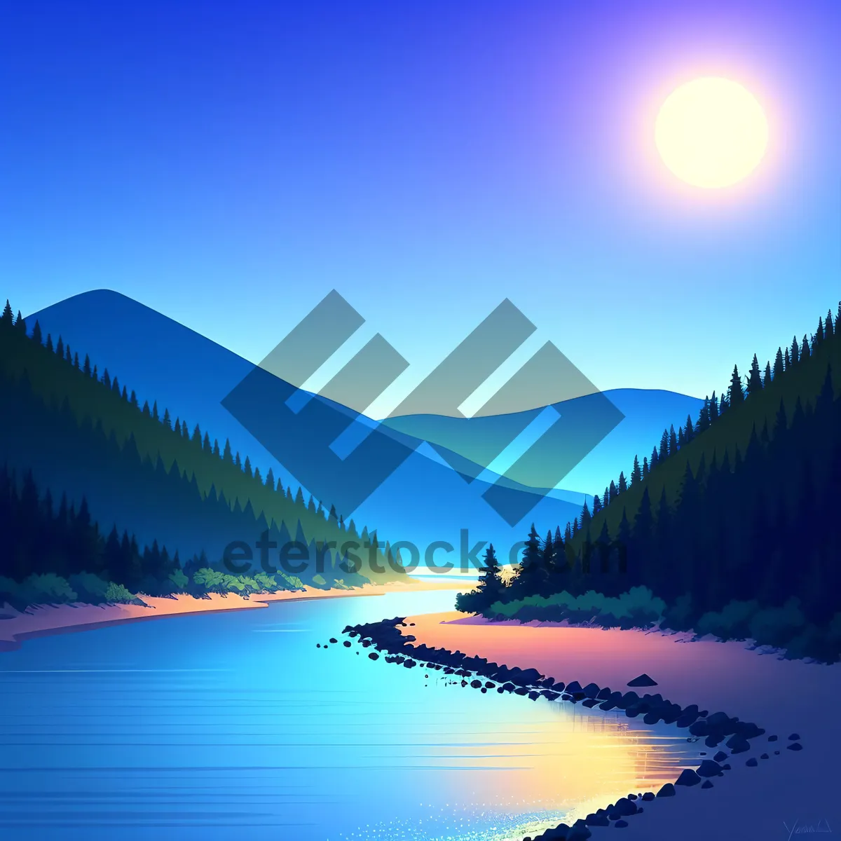 Picture of Serene Reflection of Mountains on Lake