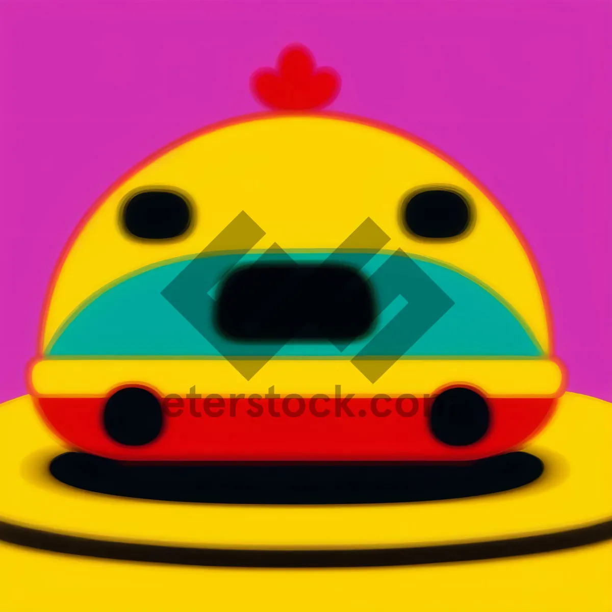 Picture of Joyful Yellow Ocarina - Cartoon Symbol Icon