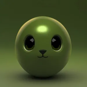 East Wind 3D Ball: Fun Cartoon Icon for Game Object Competition