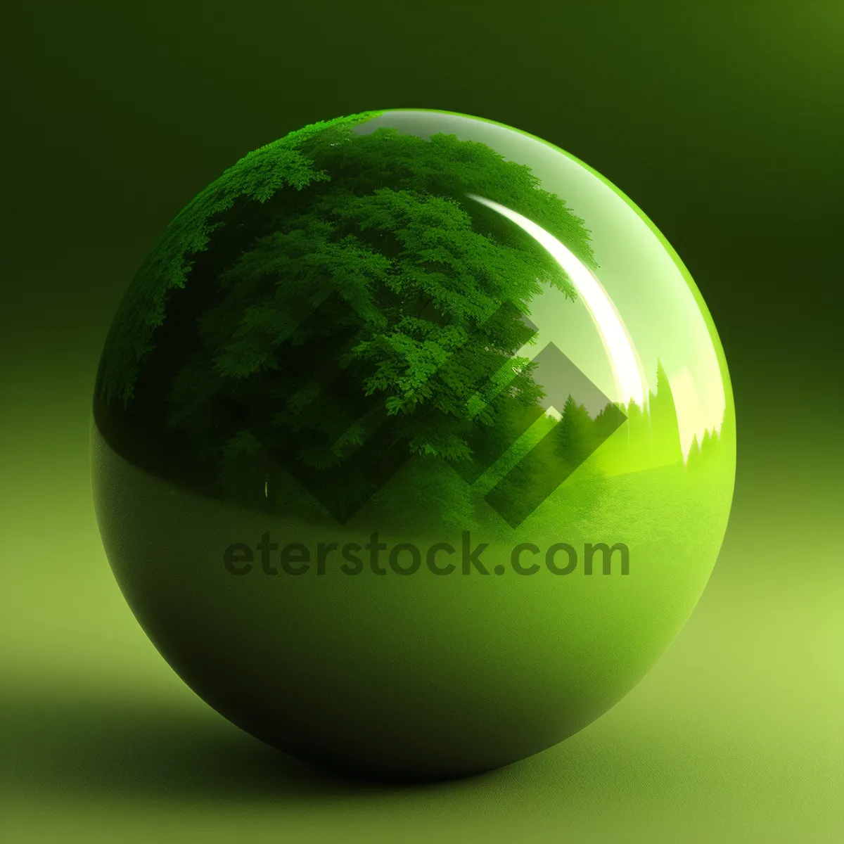 Picture of Global Relief Map Icon - 3D Sphere Design