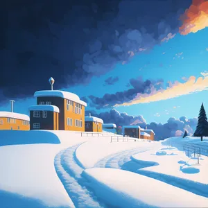 Winter Wonderland: Majestic Mountain Ski Resort