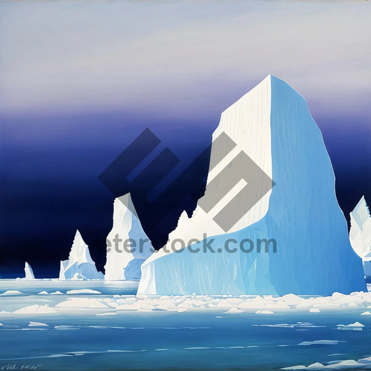 Picture of Winter Wonderland: Majestic Arctic Iceberg Peak