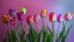 Vibrant orange and yellow tulip bouquet