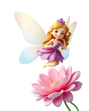 Pink Lotus Cartoon Art