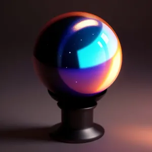 Illuminating Glass Lamp in Black - 3D Light Source