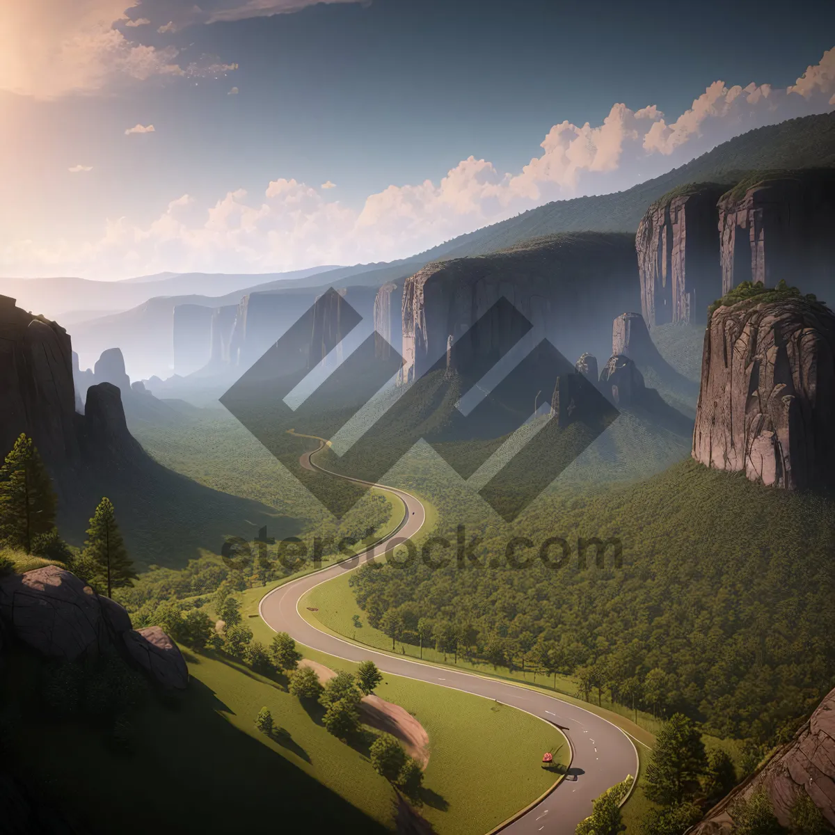 Picture of Majestic Canyon View: Southwestern Rocky Landscape