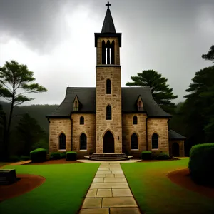 Stunning Historic Cathedral Tower in Religious Landmark