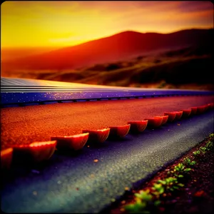 Golden Horizon: Stunning Sunset Over Coastal Landscape