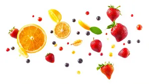 Graphic Fruit Pattern Design for Male Reproductive Organ Card