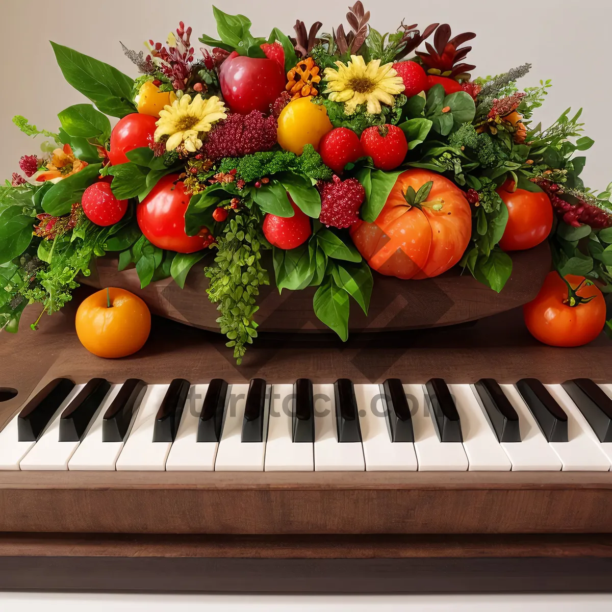 Picture of Farm-Fresh Salad Bursting with Vibrant Vegetables and Fruits